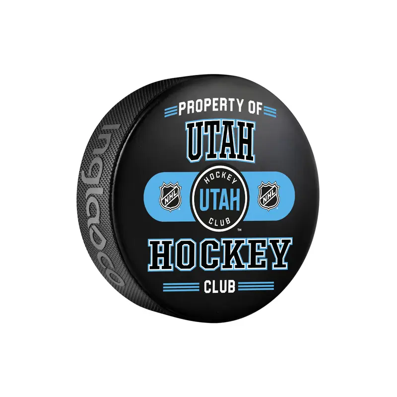 NHL Utah Hockey Club Property of Logo Souvenir Collector Hockey Puck