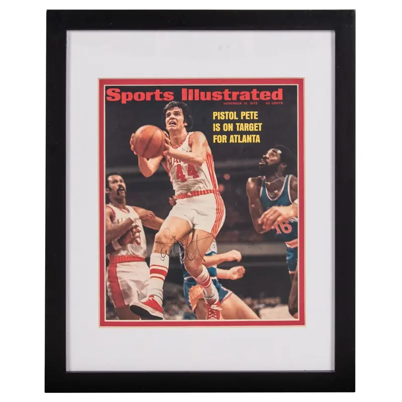 Pete Maravich "Pistol Pete"  Signed 1973 Sports Illustrated Magazine