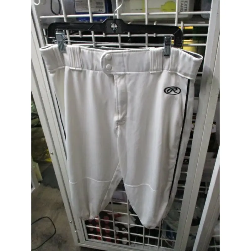 Used Rawlings White & Black Piping Knicker Bottom Pants Adult Size Large