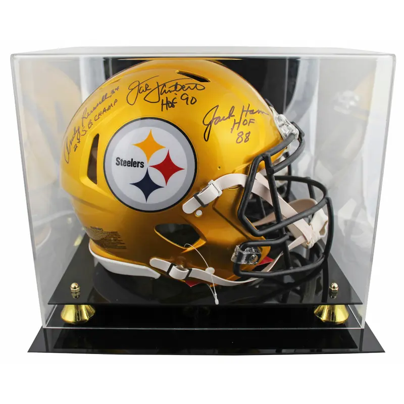 (3) Lambert, Ham & Russell Signed Flash F/S Speed Proline Helmet W/ Case BAS Wit