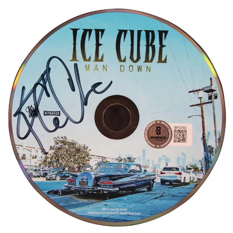 Ice Cube Authentic Signed Man Down CD Disk w/ CD Case Autographed BAS #BP33160