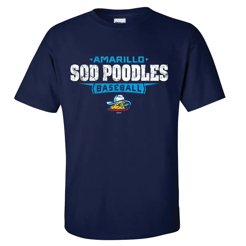 Amarillo Sod Poodles Navy Game Jabbar Tee