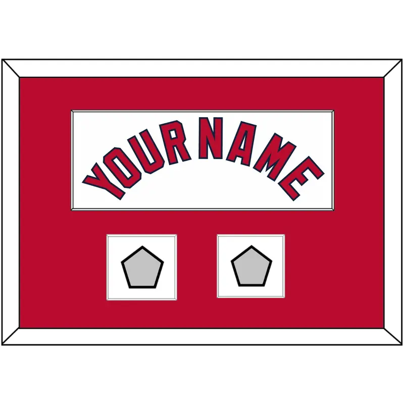 St. Louis Name & 2 World Series Champions Patches - Home White (2006-2012) - Single Mat 1