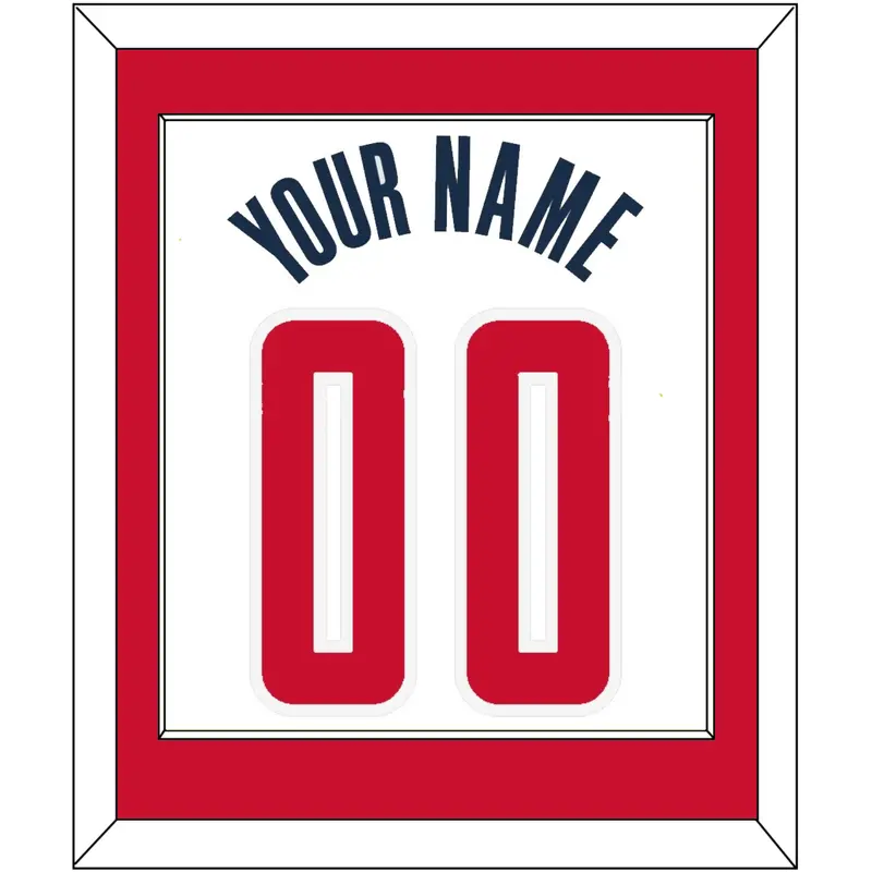 Washington Name & Number - White Association - Single Mat 2
