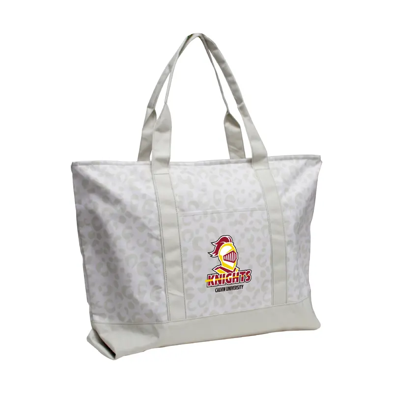 Calvin University Leopard Pattern Tote