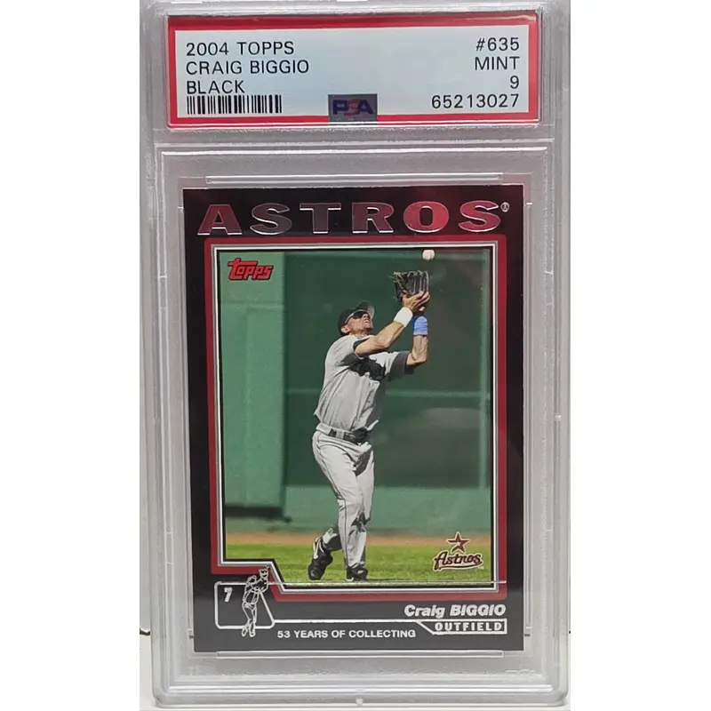 Craig Biggio 2004 Topps Black #635 #39/53 PSA 9 Mint