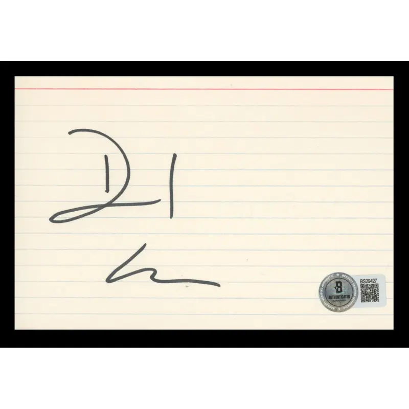 David Caruso CSI Miami Authentic Signed 4x6 Index Card BAS #BS29427
