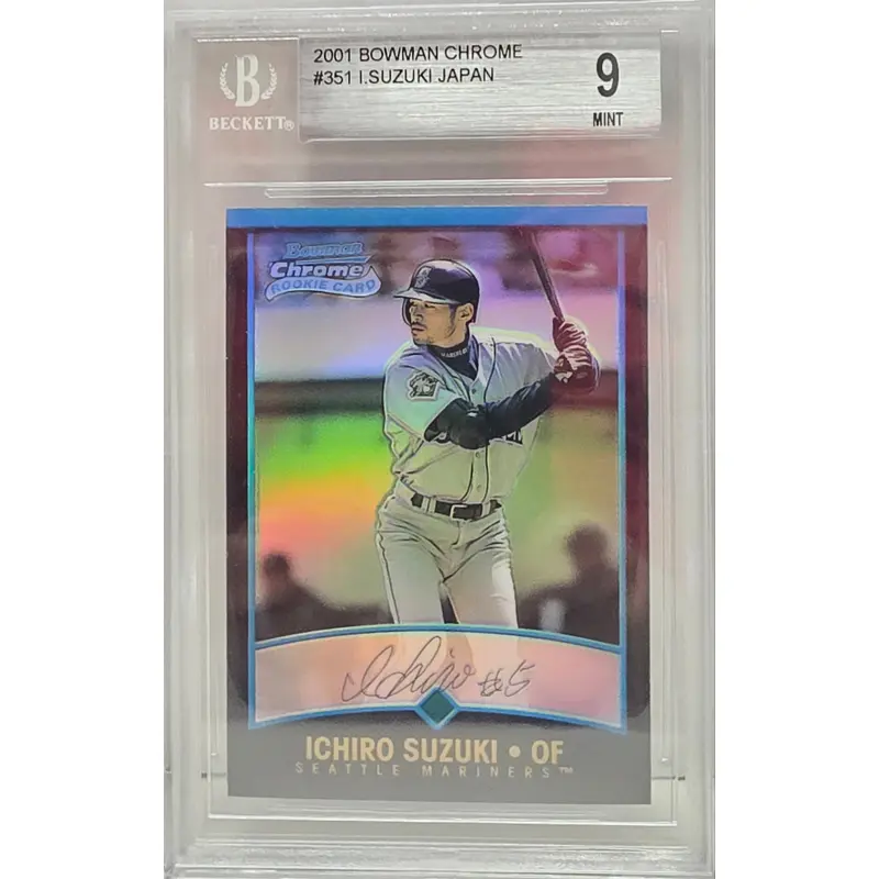 Ichiro Suzuki 2001 Bowman Chrome Japanese Refractor Rookie #351 BGS 9 Mint
