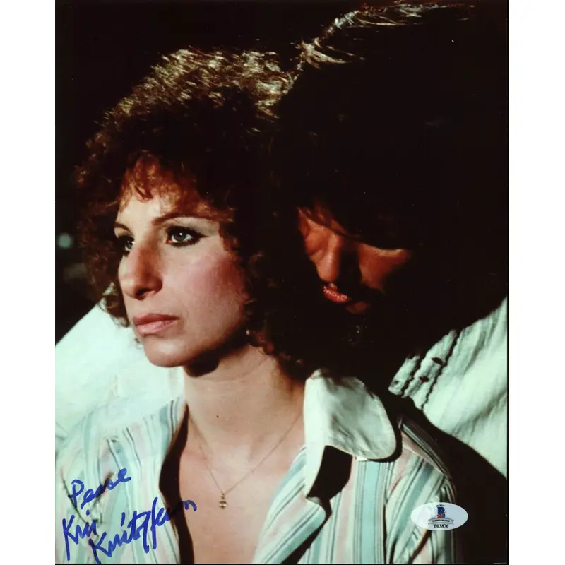 Kris Kristofferson A Star is Born Authentic Signed 8X10 Photo BAS #B03876