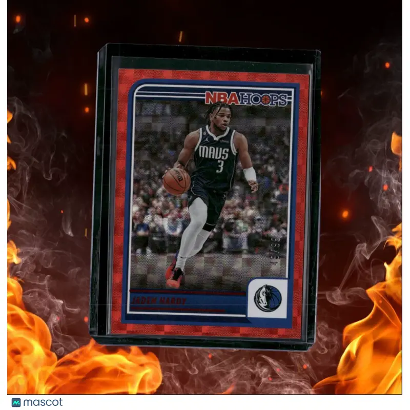 2023-24 Panini NBA Hoops Jaden Hardy Red Hyper 49/99 #45
