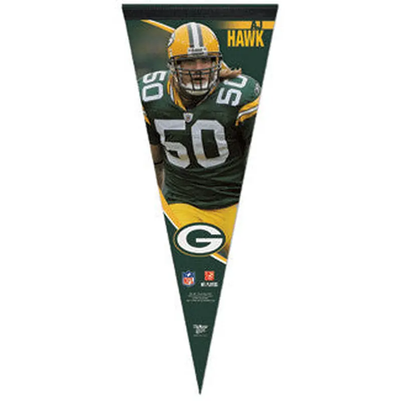A.J. Hawk "Action" Premium Felt Pennant L.E. /2,009