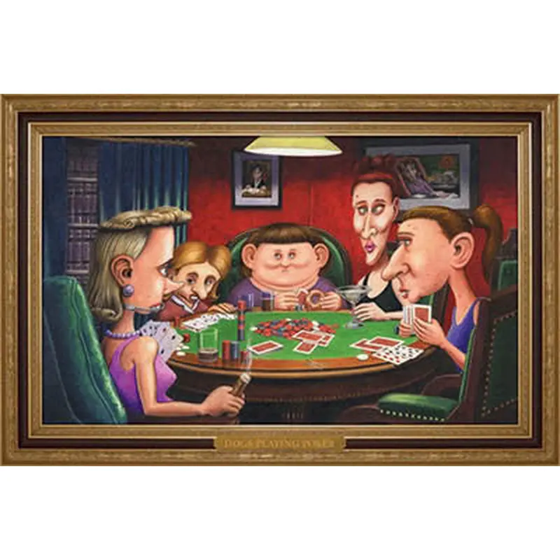 "Dogs" Playing Poker (Ugly Chicks) - Aquarius Inc.