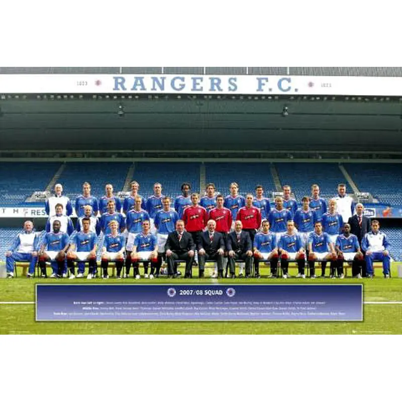Glasgow Rangers Official Team Poster 2007/2008 - GB Posters
