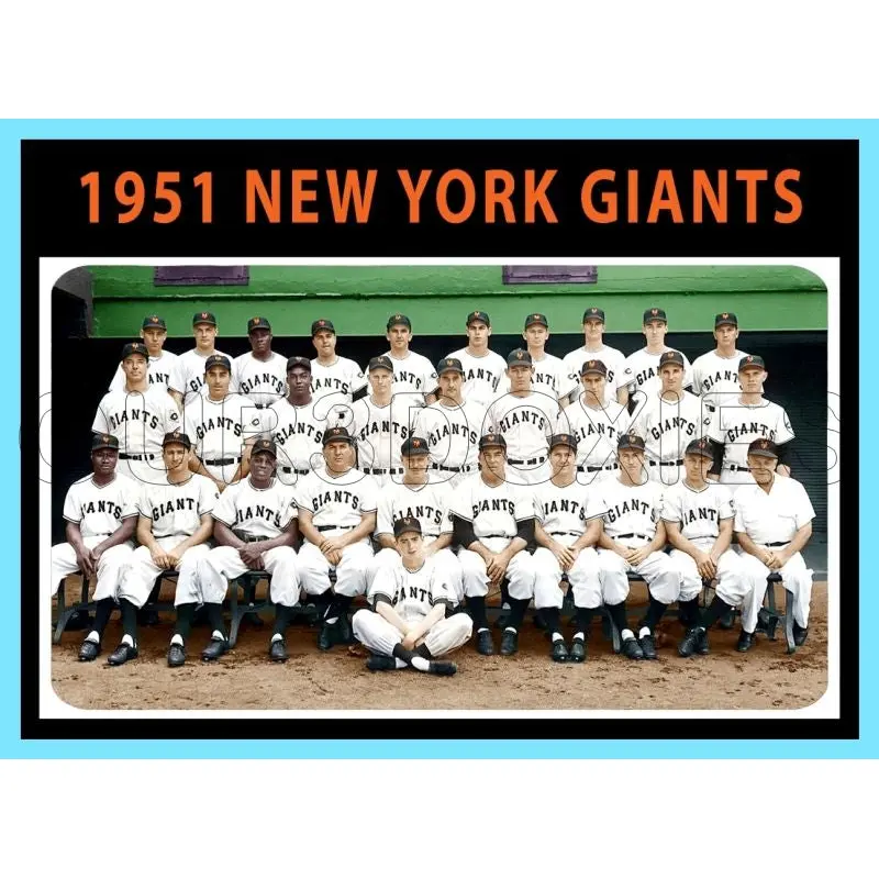 1951 New York Giants 1971 Topps Custom Card - 4596