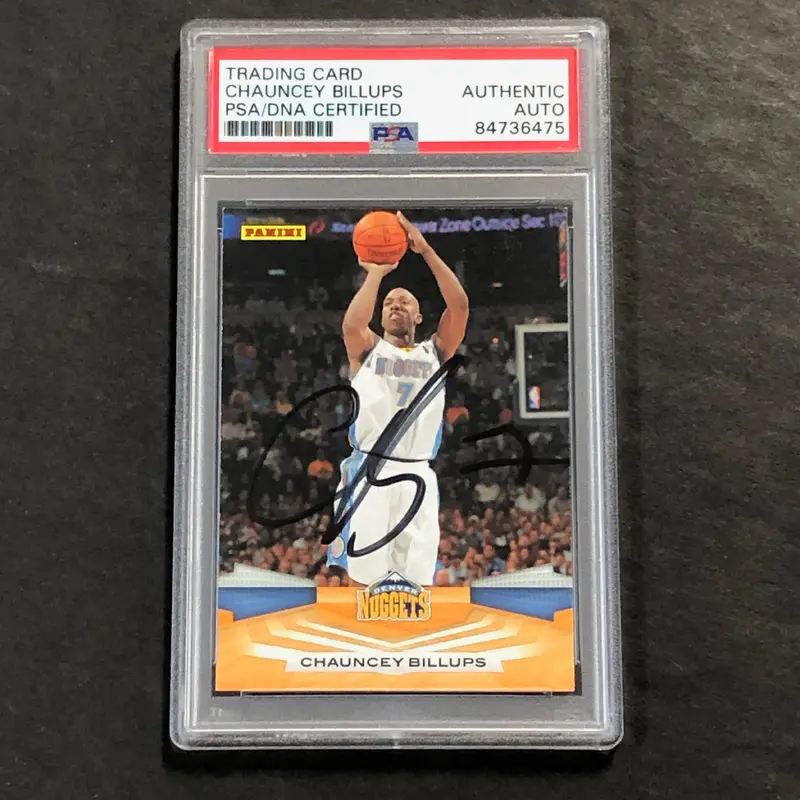 2009-10 Panini Basketball #203 Chauncey Billups Signed Card AUTO PSA Slabbed Nuggets