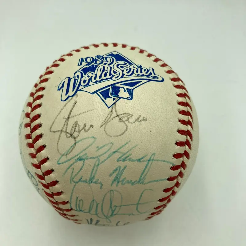 1989 Oakland A's Athletics World Series Champs Team Signed WS Baseball JSA COA