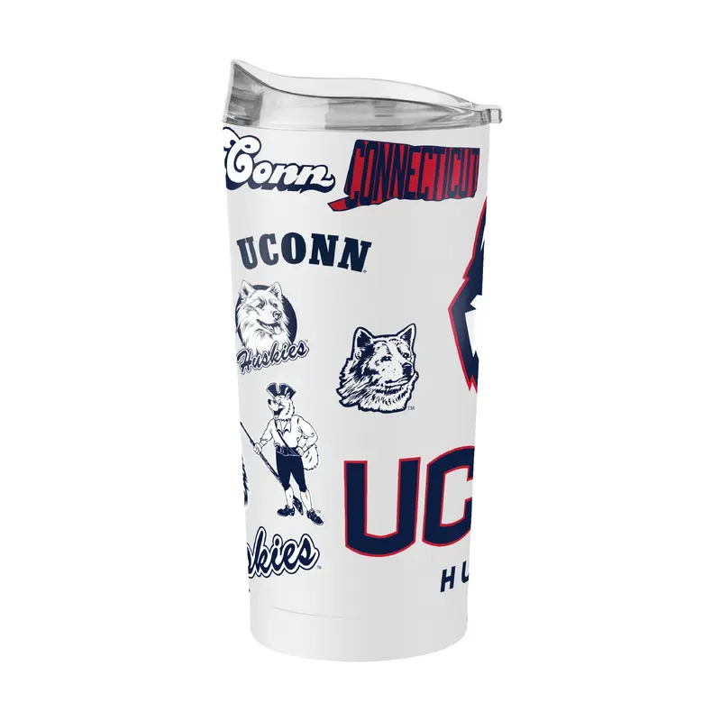 University of Connecticut Vintage History of Husky 20oz Powder Coat Tumbler