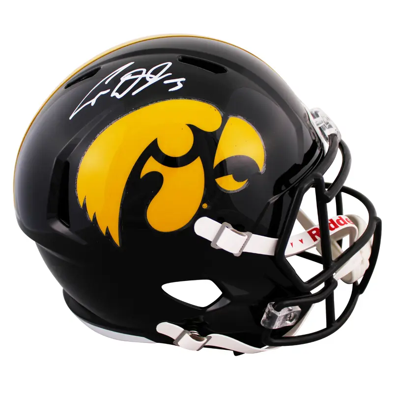Iowa Cooper DeJean Authentic Signed Full Size Speed Rep Helmet Fanatics