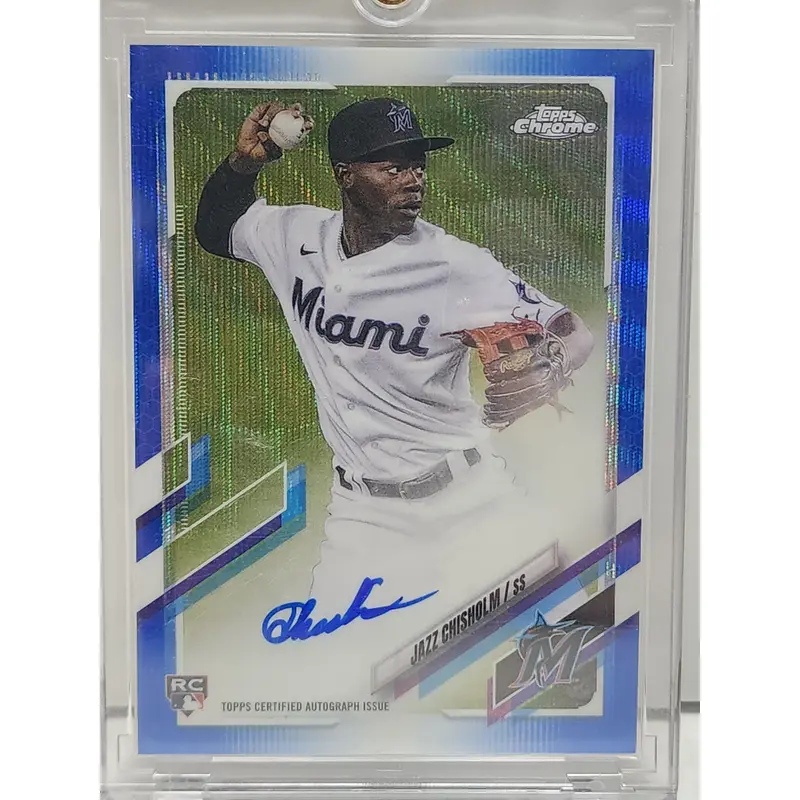 Jazz Chisholm 2021 Topps Blue Wae Auto Rookie #74/150