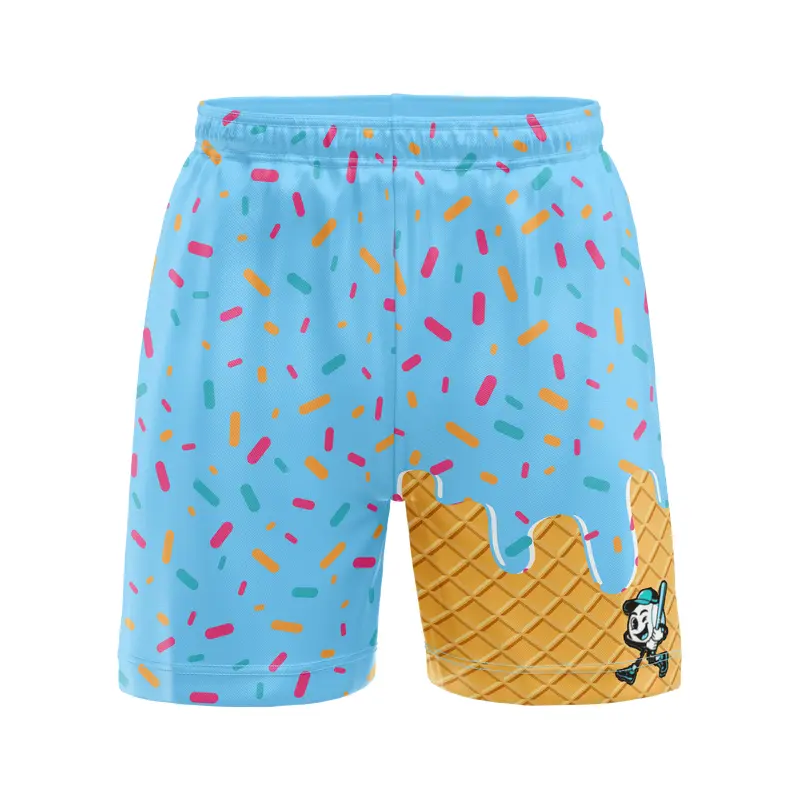 Smash It Sports Mesh Shorts - Ice Cream Drip Blue
