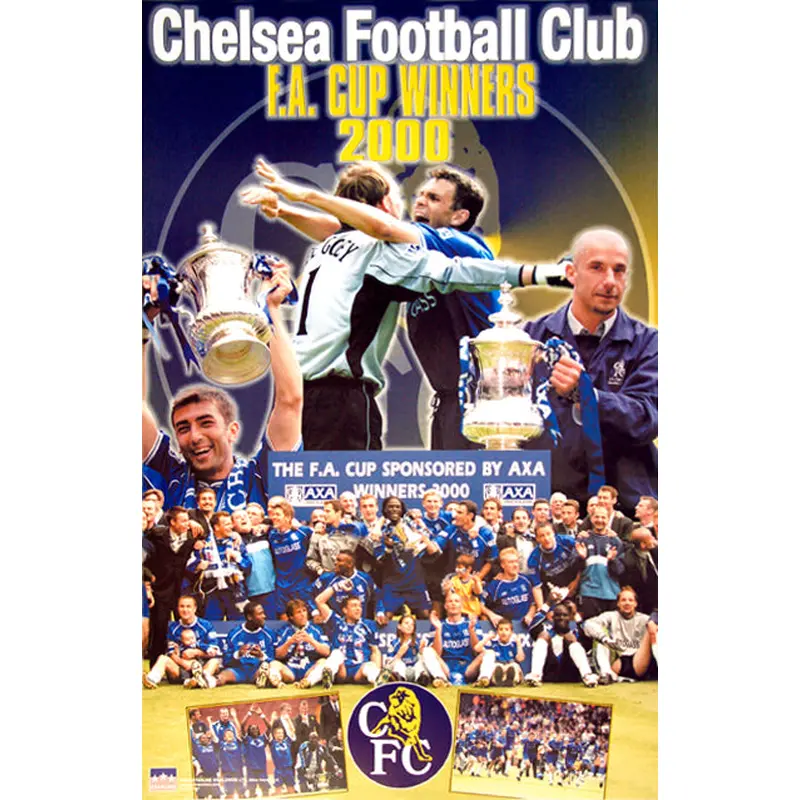 Chelsea FC F.A. Cup Winners 2000 Official Commemorative Poster - Starline Inc.