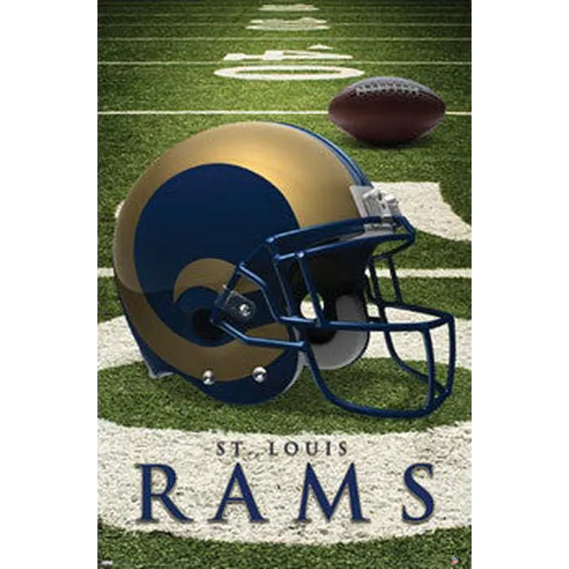 St. Louis Rams Official NFL Helmet Logo Poster - Costacos Sports