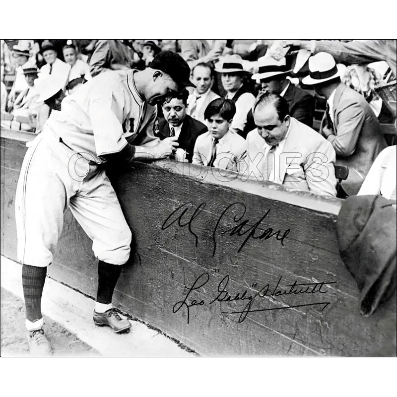 1931 Al Capone Gabby Hartnett 8X10 Photo - Autographed Chicago Cubs - 2665