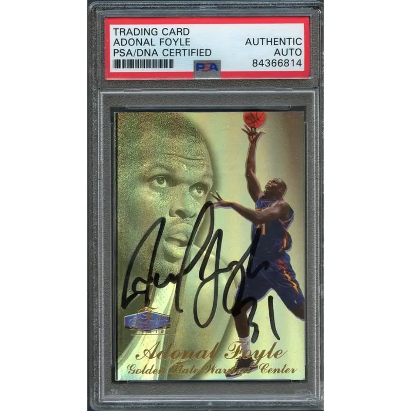 1997-98 Flair Showcase #32 Adonal Foyle Signed Card AUTO PSA Slabbed Warriors
