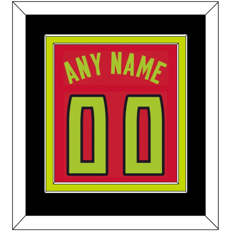 Atlanta Name & Number - Red Icon (2015-2020) - Double Mat 2
