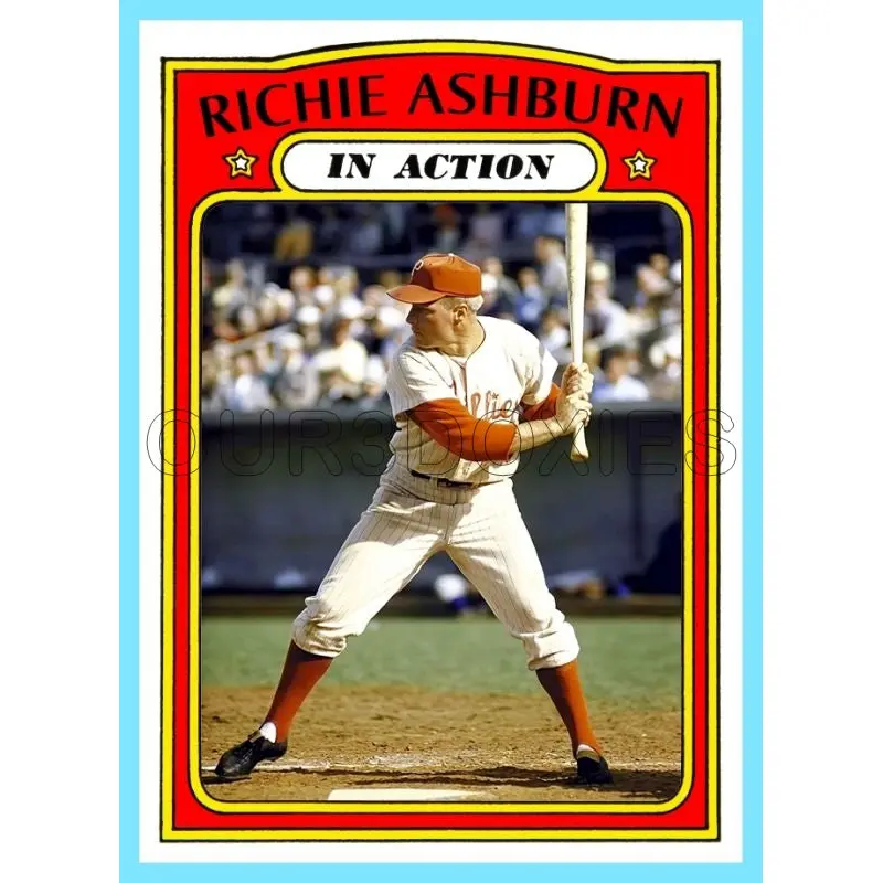 Richie Ashburn In Action 1972 Topps Custom Card - 4731