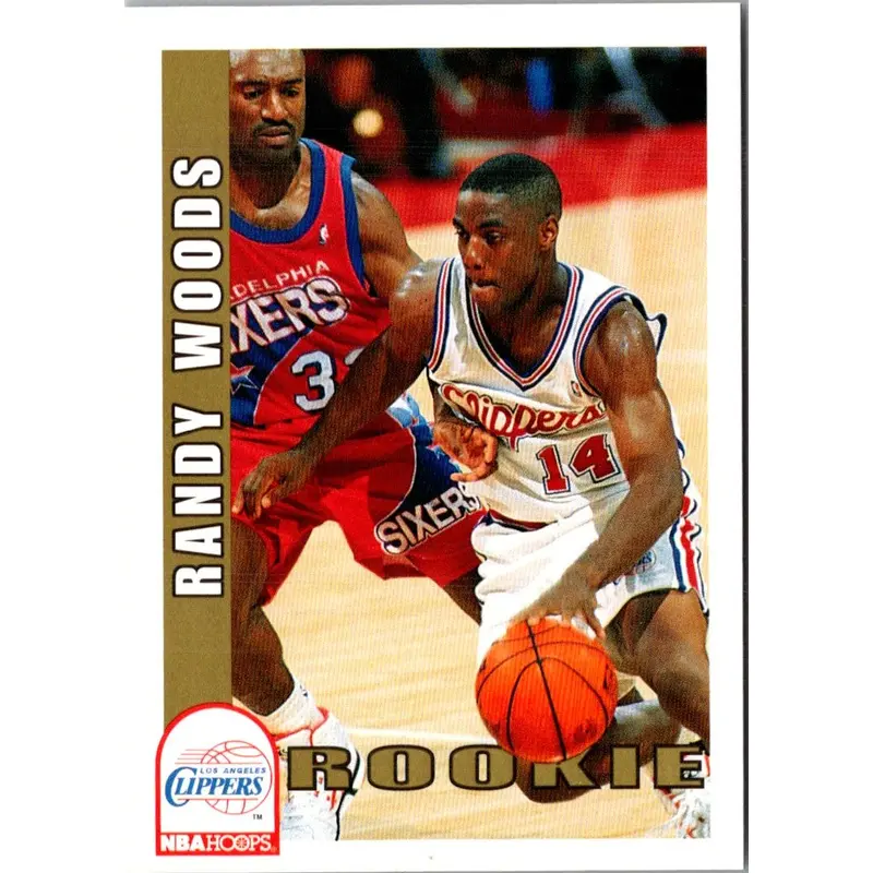 1992 Hoops Randy Woods #407 Rookie