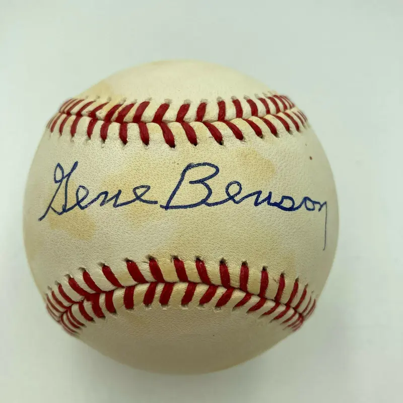 Gene Benson Signed Official Major League Baseball Negro League Legend JSA COA