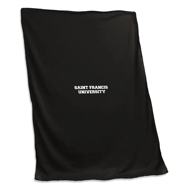 St. Francis University Black Sweatshirt Blanket (Screened)