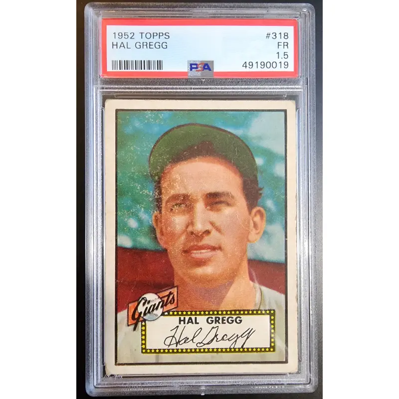 Hal Gregg 1952 Topps #318 PSA 1.5