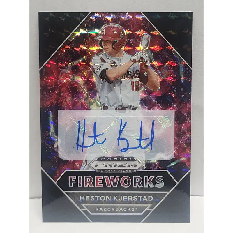 Heston Kjerstad 2020 Panini Prizm Fireworks Black Finite Auto #1/1