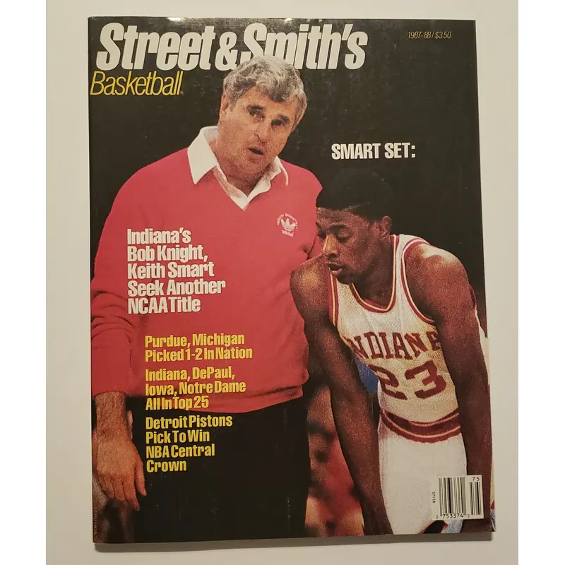 1987-88 Street & Smith's Basketball Magazine Yearbook Bob Knight Keith Smart