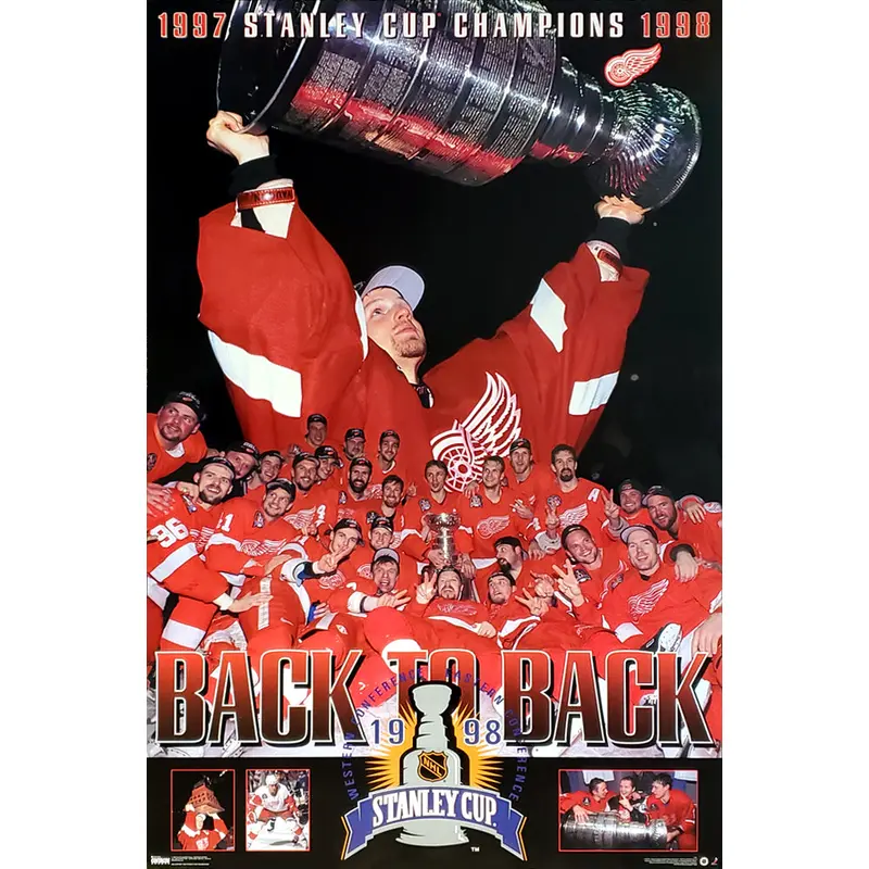 Detroit Red Wings Stanley Cup Champions Celebration 1998 Poster - Costacos Sports