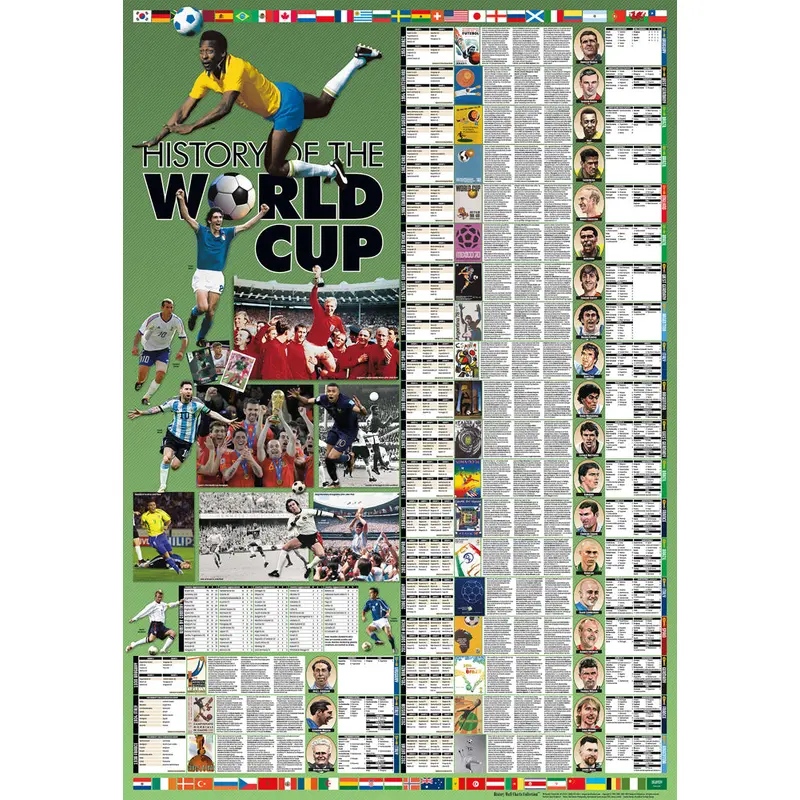 History of The FIFA World Cup Soccer 1930-2022 Wall Chart 27x39 Poster - Vanguard 2025