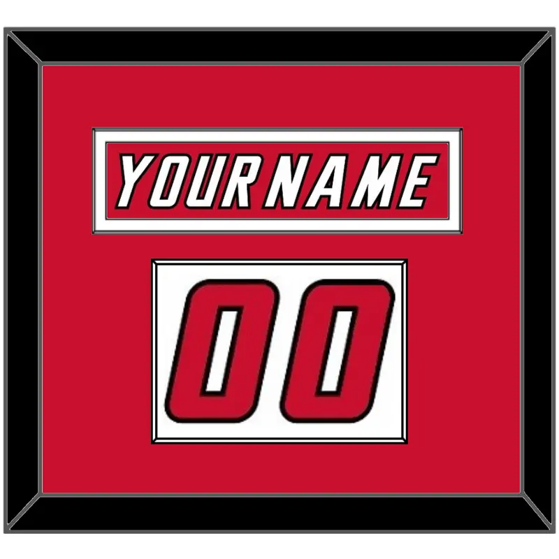 Calgary Nameplate & Number (Shoulder) - Road Red (1995-2000) - Single Mat 1