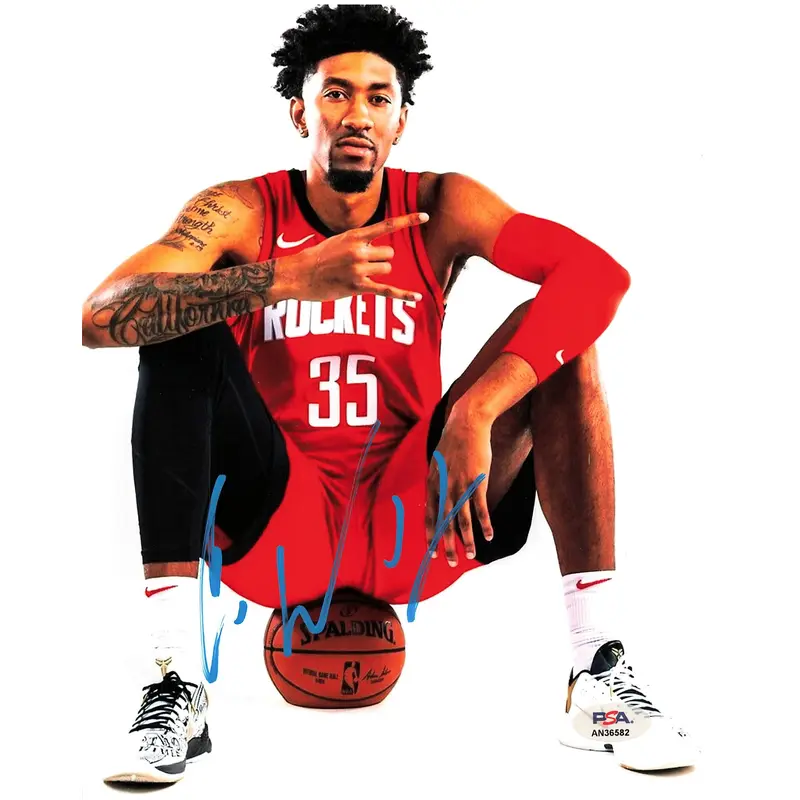 CHRISTIAN WOOD signed 8x10 photo PSA/DNA Houston Rockets Autographed