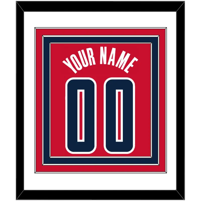 Washington Name & Number - Red Statement - Triple Mat 1