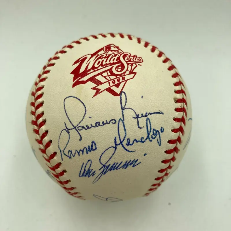 1998 New York Yankees World Series Champs Team Signed W.S. Baseball With JSA COA