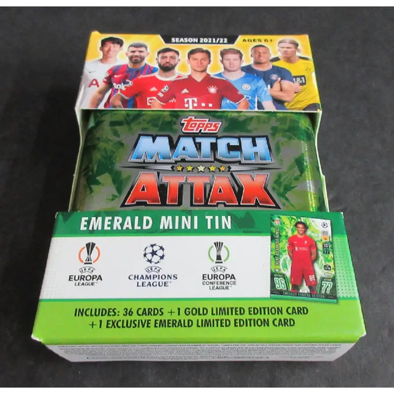 2021/22 Topps Match Attax Soccer Mini Tin Box (Emerald)