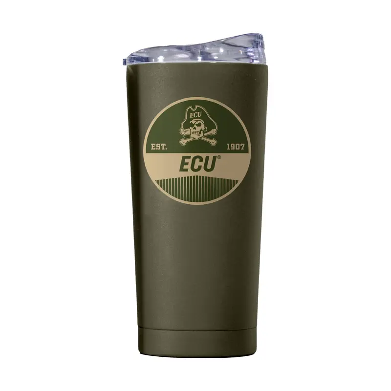 East Carolina Olive 20oz Badge Powder Coat Tumbler
