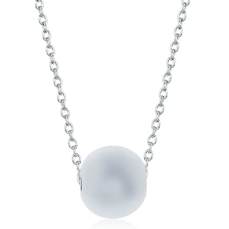 Sterling Silver 12MM Bead Necklace