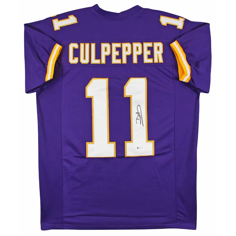 Daunte Culpepper Authentic Signed Purple Pro Style Jersey BAS Witnessed