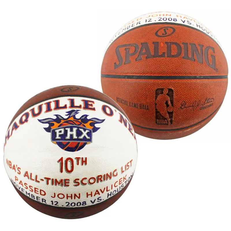 Shaquille O'Neal Game Used Basketball Reaching 10th On NBA Career Scoring List
