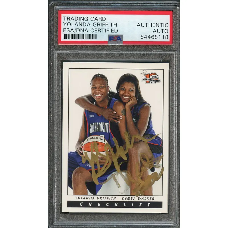 2006 WNBA #109 Yolanda Griffith Signed Card AUTO PSA Slabbed