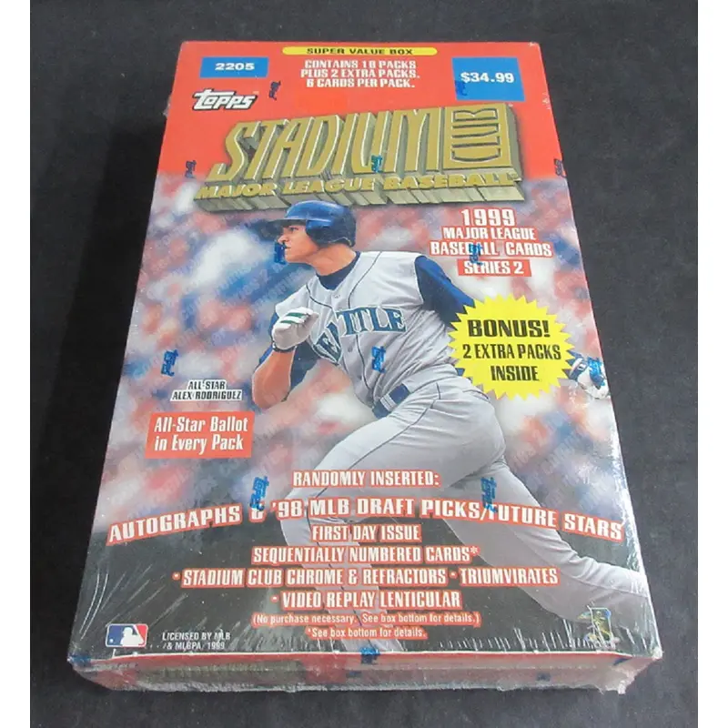 1999 Topps Stadium Club Baseball Series 2 Box (Blaster) (20/6)