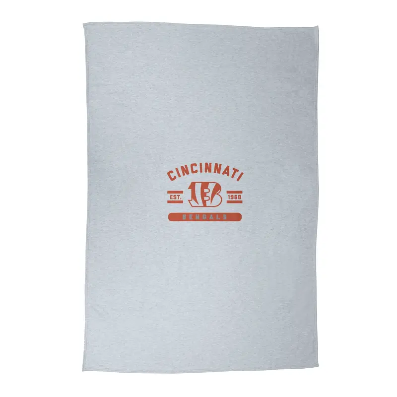 Cincinnati Bengals Athletic Gray Sublimated Sweatshirt Blanket
